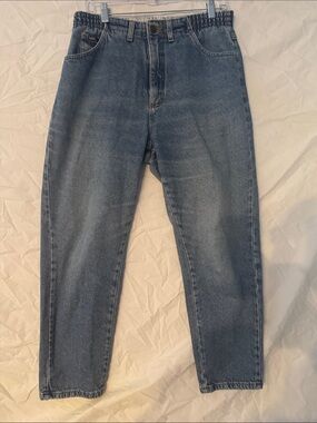 Vintage 90’s 80’s Lee Bareback High-Rise Relaxed Tapered Leg Washed Blue Jeans